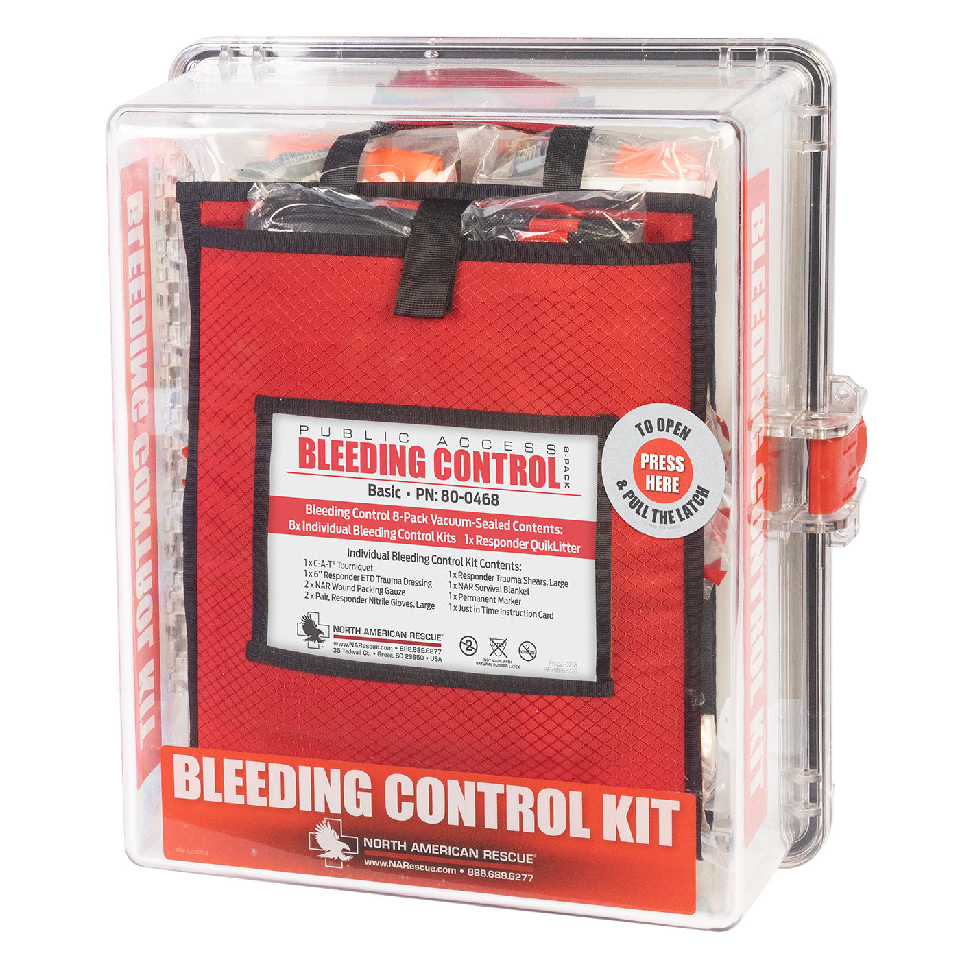 Public Access Bleeding Control Stations-8pk Clear Station