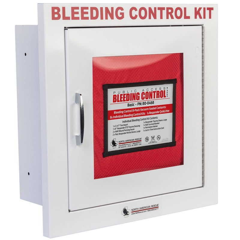 Public Access Bleeding Control Stations-8pk Semi Recessed